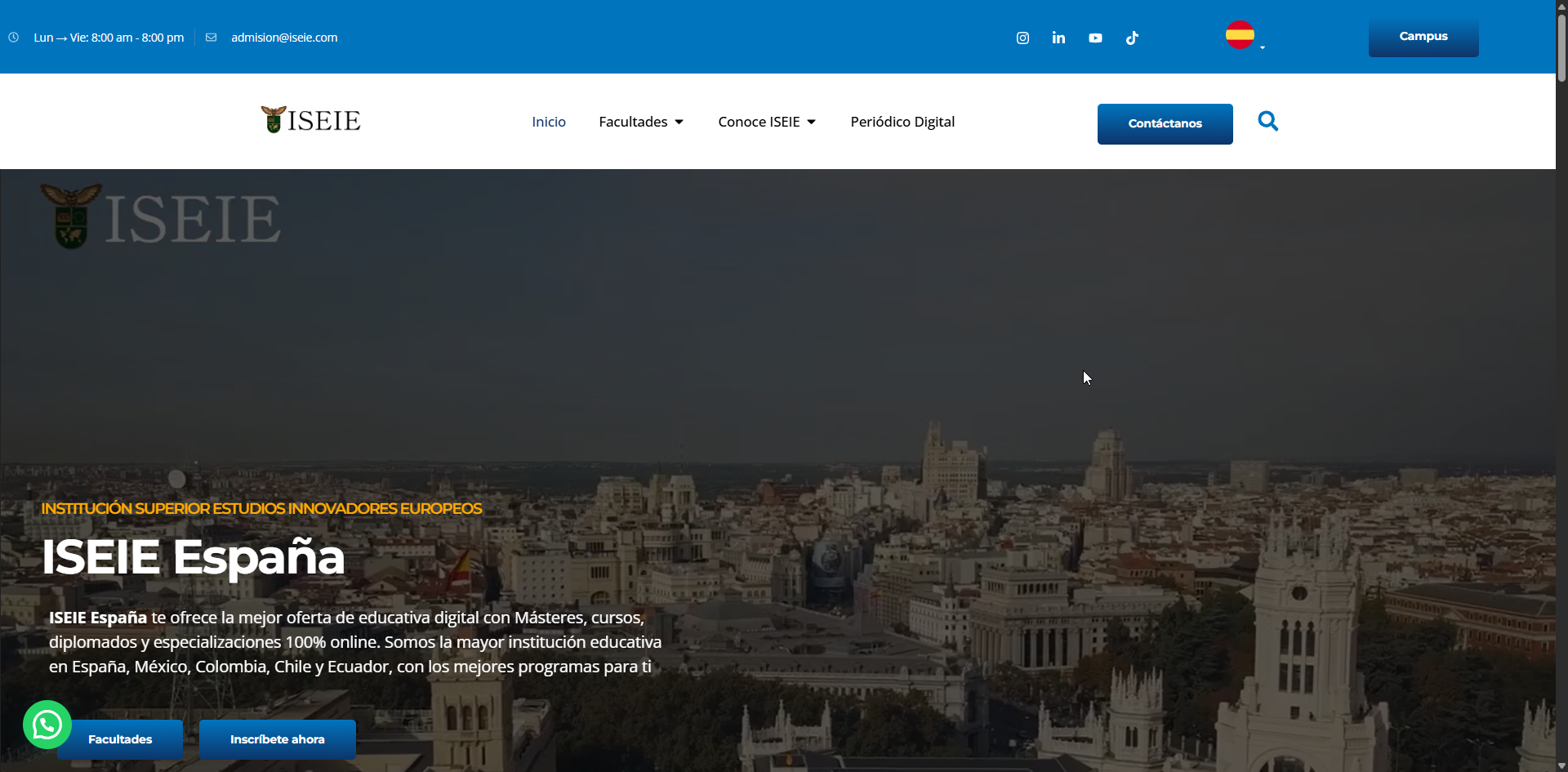 ISEIE Innovation School - Plataforma educativa